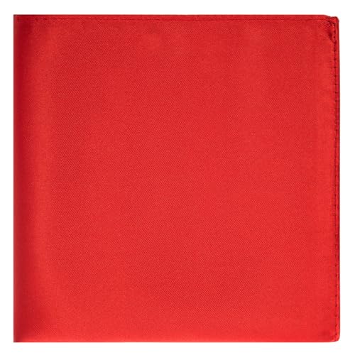 Image of KissTies 6PCS Satin Pocket Square Plain Color Handkerchief Gift Set