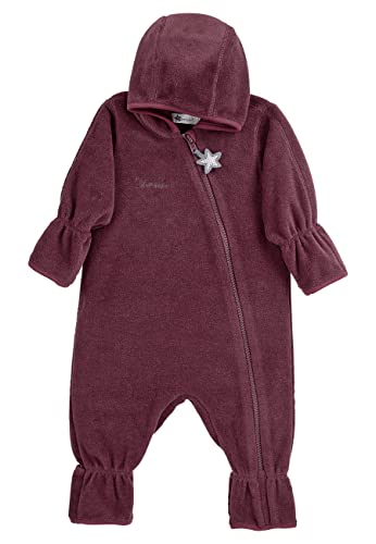 Sterntaler Unisex Kinder Overall Baby Fleece Overall, Dunkelrot, 86