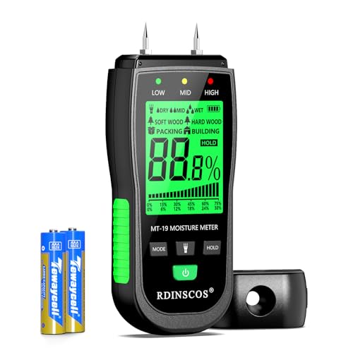 Moisture Meters Digital Wood Moisture Tester Water Leak Detector for Wall,Lumber, building,Firewood,Humidity Tester