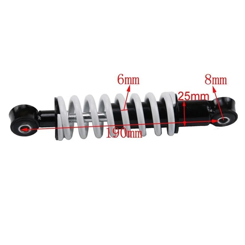 Moto Amortiguador Amortiguador de Resorte de 190 mm para suspensión Trasera de Motocicleta para Moto cuatriciclo Moto de para Cross Kart BU&ggy