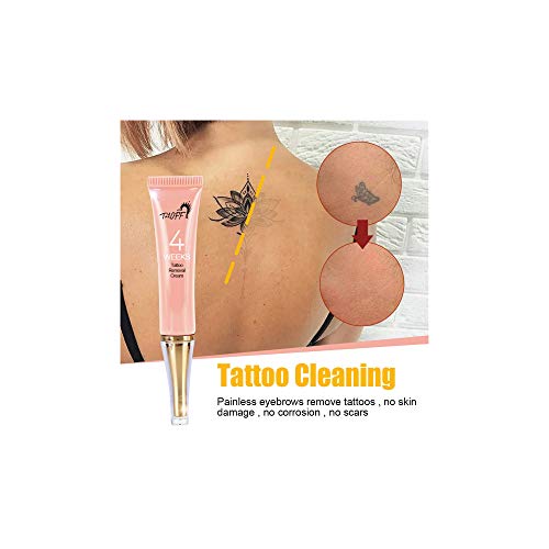 4 Weeks Tattoo Removal Cream, Permanent Tattoo Fade System, Tattoos Remover Gel Fading Away Tool, for Colored and Black Tattoos Removes (10ML)
