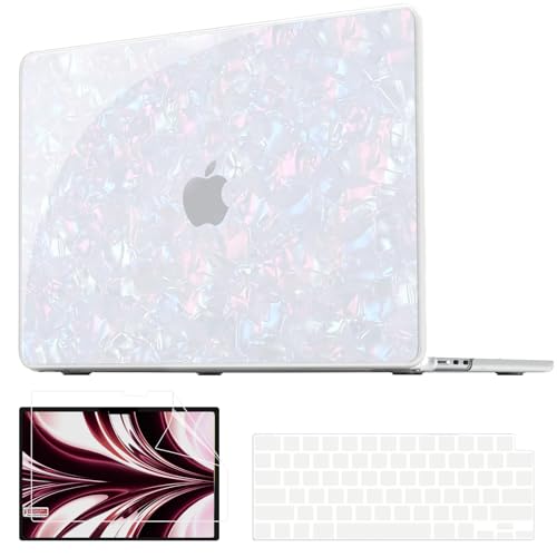 AKIT Compatible with MacBook Air 13 inch Case 2026 2025 2024 2023 M5 M4 M3 M2 Glitter Pearly Luster Laptop Hard Shell A3449 A3240 A3113 A2681 Mac Air 13.6 Includes Keyboard & Screen Cover, Colorful