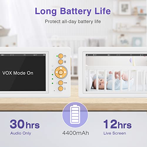 Baby Monitor with Two Cameras and Large Screen