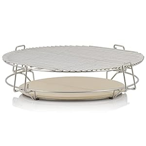 BBQ-Toro Rooksysteem voor kogelbarbecue, diameter 54 cm, geschikt voor Weber kogelbarbecues met een diameter van 57 cm en nog veel meer, roestvrijstalen grillverhoging voor 3 niveaus met grillrooster