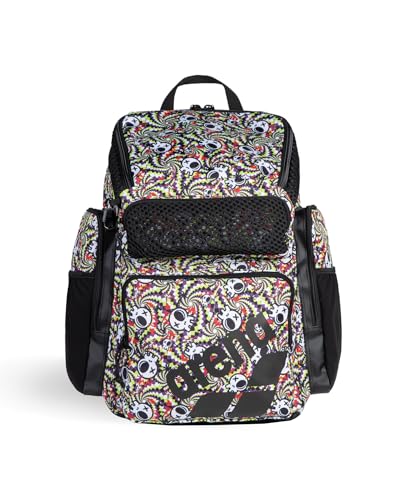 ARENA One Go Backpack Swimmers Athletes Sports Gym Rucksack Multisport Daypack Large Size Training Gear Equipment Swim Bag for Men and Women, 45 Liters, Fun Skulls