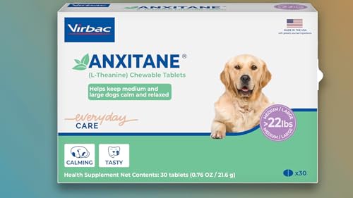 Image of Virbac ANXITANE (L-Theanine) Chewable Tablet - Promotes relaxation for anxious behavior - Medium /Large Dog >22lbs