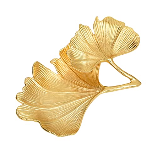Holibanna Gioielli di Metallo Piatto Ginkgo Foglia...
