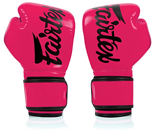 Fairtex Bgv14 Muay Thai Boxing Gloves For Men, Women & Kids| Mma Gloves For Martial Arts|Made From Micro Fiber Is Premium Quality, Light Weight & Shock Absorbent 16 Oz Boxing Gloves-Pink #TOP3