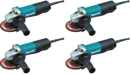 Image of Makita 9557PB 4-1 /2 inch Paddle Switch Angle Grinder, with AC /DC Switch (Pack of 4)