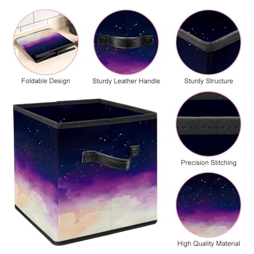 Boîte de rangement cube violette espace pour placard et chambre