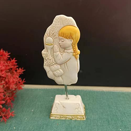 Figurine de prière pour fille et garçon, accessoire de table de Noël et église - 4