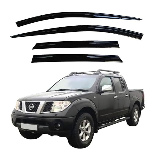 Autoclover Jeu de déflecteurs d'air pour Nissan Navara D40 2005-2015 Double cabine (4 pièces)