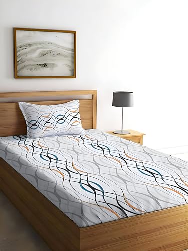 Home Stylish 280 TC Floral Print Ezyption Cotton 1 Single Bedsheet with 1 Pillow Cover White (B0CKLPWPFB) Amazon Price History, Amazon Price Tracker