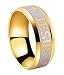 Tanyoyo 8MM Titanium Steel 18k Gold Plated Jesus Cross Ring Size 6-14 (10)