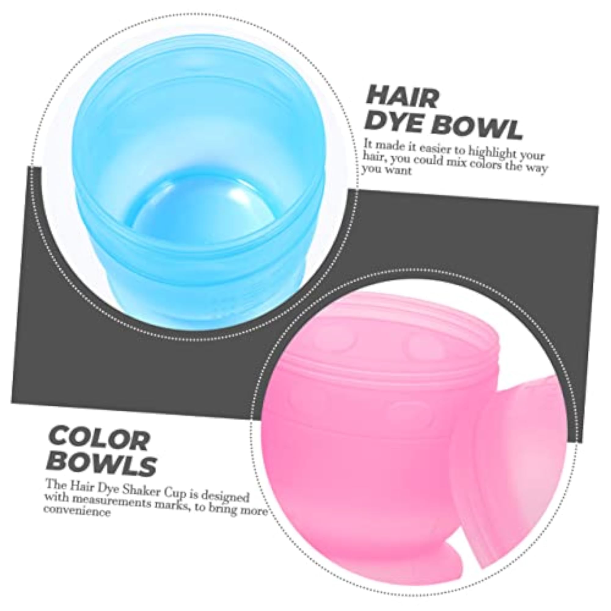4pcs Hair Dye Mixing Bowls with Measuring Scale