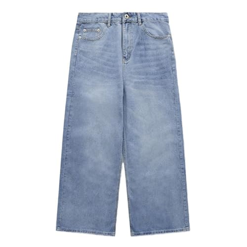 Baggy Hip Hop Jeans for Men Baggy Straight Leg Long Denim Pants Vintage Loose Fit Classic Trousers (XX-Large,Light Blued1)3