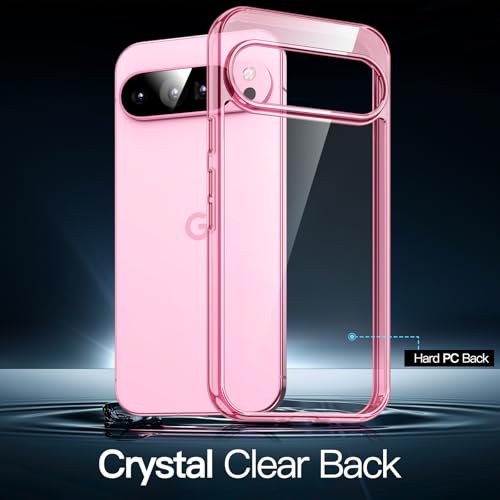 Image of JETech Cover Case for Google Pixel 9 Pro XL 2024, Non-Yellowing Shockproof Bumper Protective Phone Cover, Anti-Scratch Hard PC Back (Quartz Rose)