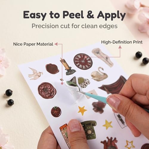 Image of PATPAT 50 Sheets Sticker Book for Journal, 1300 Cute Designs
