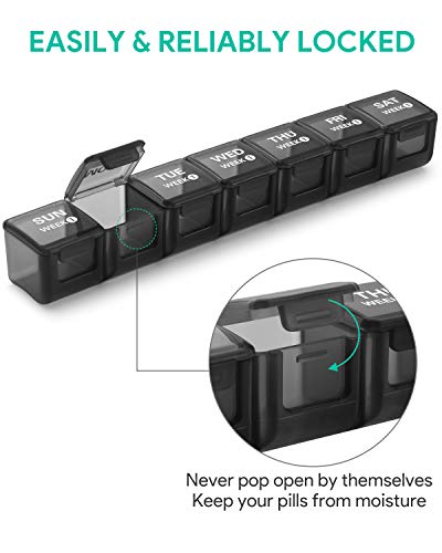 Tookmag Monthly Pill Organizer 28 Day Pill Box Organizerd By Week, Large 4 Weeks 1 Month Pill Cases With Dust-Proof Container For Pills/Vitamin/Fish Oil/Supplements #TOP4