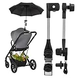 nilic Universal Golf Umbrella Holder for Trolley & Wheelchair, Adjustable Umbrella Stand Attachment, Adjustable Anti-Fall, Hands Free Rain Protection Golf Trolley Accessories for Pram Buggy Pushchair
