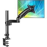 [Produktiv und gesund] - Diese äußerst wendige PC Bildschirm Halterung ist mit einer Neigung von +85 ° / -30 °, einer Schwenkung um 180 ° und einer Drehung um 360 °. Das ergonomische Allround- und Mehrwinkel-Einstelldesign des Bildschirm Mounts nicht nur reduziert die Schmerzen von Hals, Augen und Rücken, spart aber auch Arbeitplatz und bietet eine effizientere und komfortablere Arbeitsumgebung.