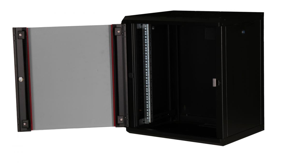 Equip Armoire pour Serveur 19" 12U 600 x 450 mm avec Porte en Verre Noire