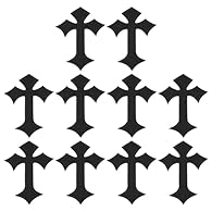 Specification: Size: 103 x 70 mm/4.1 x 2.8 Inch(L*W); Color: Black; Material: Non-Woven Fabric; Packing List: 10 Pcs x Cross Embroidered Patches Advantage: The embroidered patch is made of non-woven fabric material, which is durable, wearable, tightl...