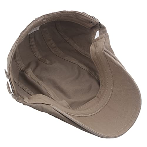 Image of Quanhaigou Men's Cotton Flat Ivy Gatsby Newsboy Driving Hat Adjustable Irish Cabbie Ivy Driving Hunting Cap