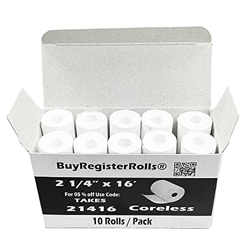 Rollos de papel térmico de 2 1/4 sin núcleo para Poynt Smart Terminal de recibos