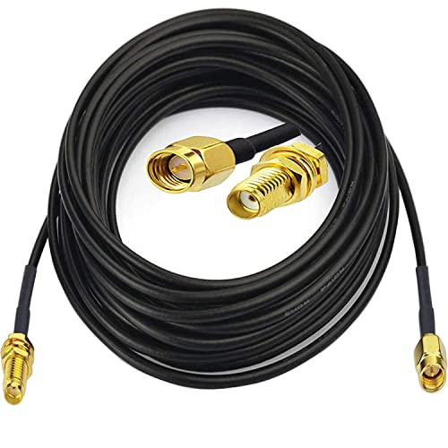 RUNCCI-YUN Câble SMA RG174 Câble d'Extension Câble Coaxial SMA Mâle à SMA Femelle 2 pcs 5 Mètres pour Rallonge Antenne WLAN, Radio Antenne 0~3G LTE,...