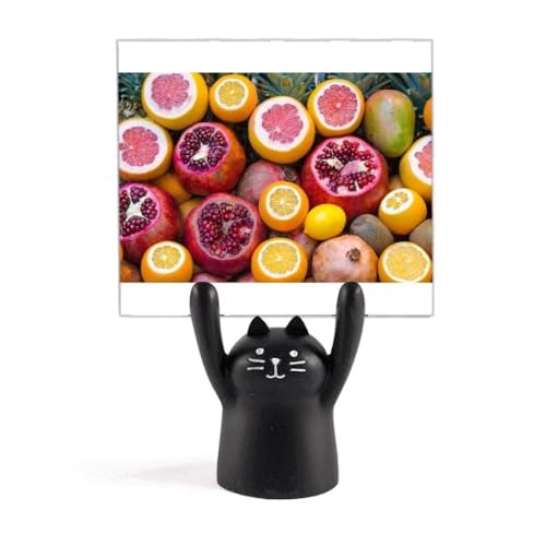 Support photo chat noir porte-nom de table et décoration tropicale exotique