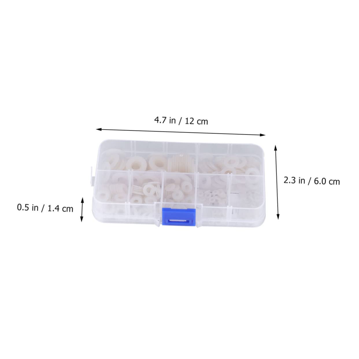 Mobestech 1050piezas Arandelas De Nylon Placas Planas Para Soportes Aislantes Para Eléctricas y Automóvil De Caja