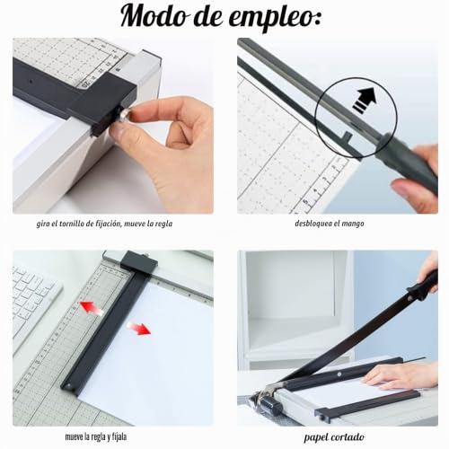 Cortador de papel profesional COOCHEER para manualidades caseras y folios A4 5