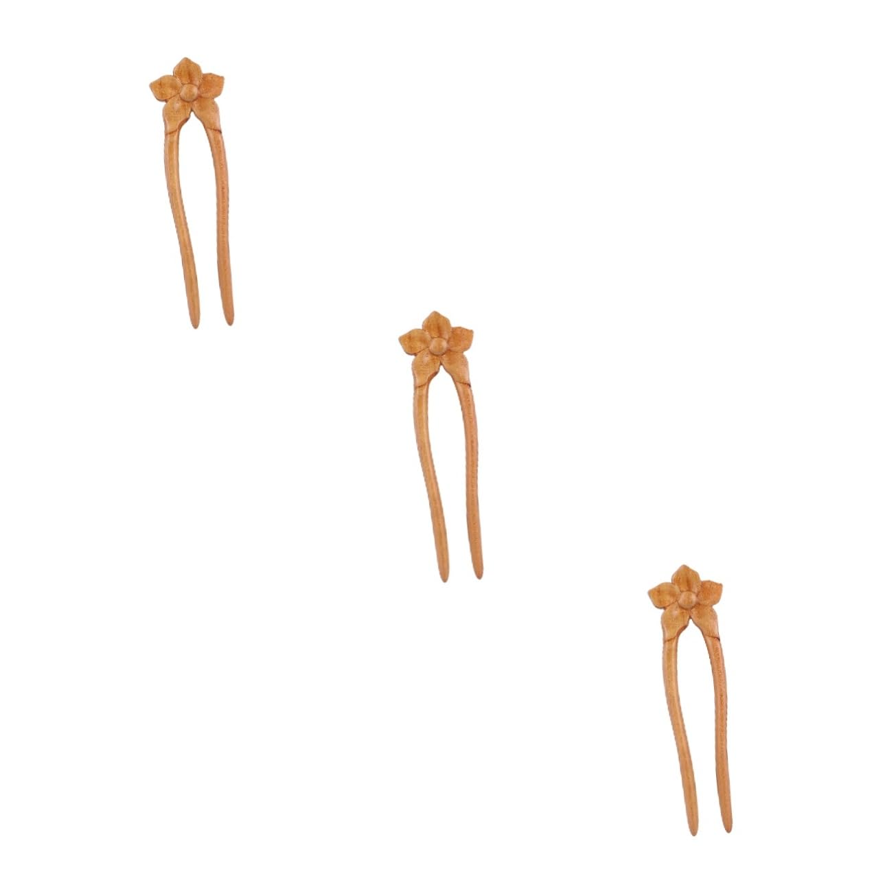FRCOLOR 3stücke Retro Holz Haarnadel Für Damen Langlebiger U-förmiger Haarclip Elegantes Haaraccessoire Für Zuhause Vintage Haarspange Aus Holz Für Mädchen Und Frauen