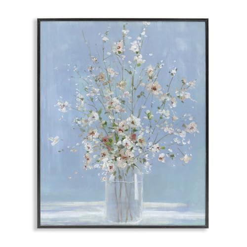 Delicate Flower Blossoms Ikebana Vase, 11 x 14 Inch Framed Giclée Print
