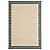 Nicole Miller New York Patio Country Landry Traditional Border Indoor/Outdoor Area Rug, Beige/Green, 5'2"x7'2"