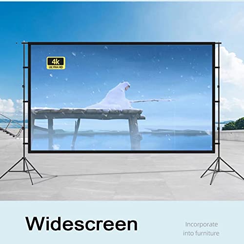 Pantalla para proyector plegable con trípode 100 pulgadas miniatura 4