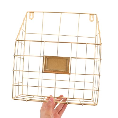 Organizador de archivos de pared de hierro dorado VINTORKY estante colgante 5