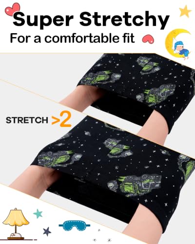 Image of DAUGHTER QUEEN Boys Pajamas 4 Pieces Long Set 100% Cotton Sleepwear Size 18 Months-12 Years