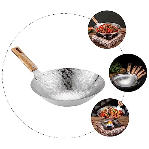 Sartén Wok de Acero Inoxidable 30 cm con Mango de Madera miniatura 6
