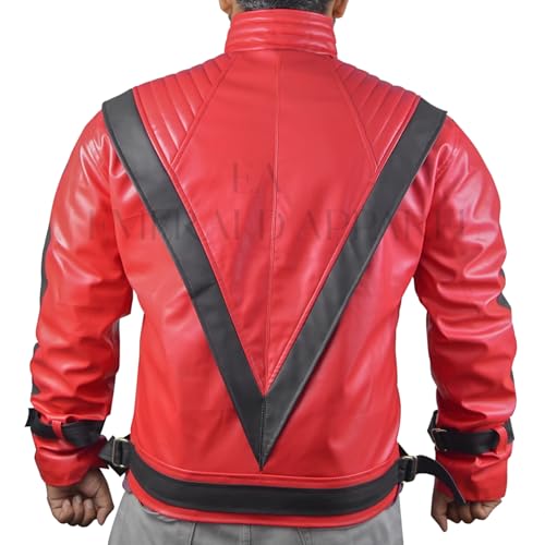 Thrilled Red Leather Jacket, Singer Thrilled Faux Leather Jacket4
