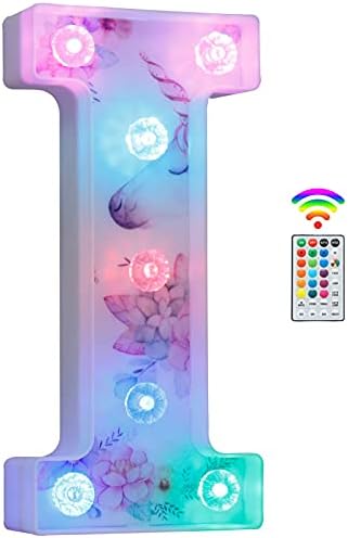 Unicorn Light Up Letters, LED Letter Lights 18 Color Changing Diamond Alphabet Sign Unicorn Gifts for Girls Women Party Birthday Decorations Remote Night Light Christmas Valentine Wall Table Decor - B