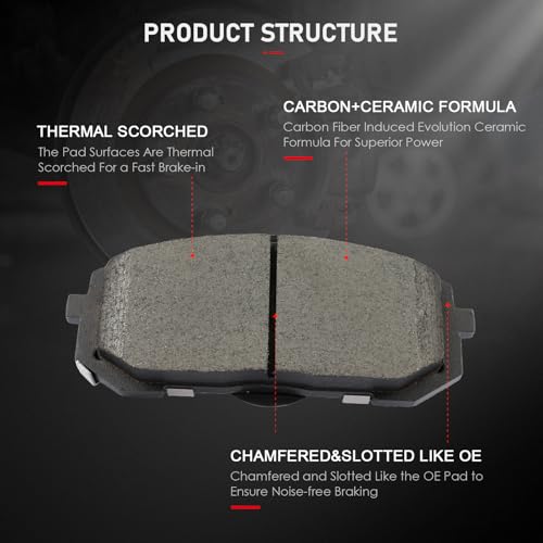 Image of cciyu D2302 Brake Pads w /Hardware Front Disc Brake Pad Set
