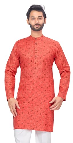 Image of Studio Shringaar Men's Cotton Relaxed Fit Straight Kurta