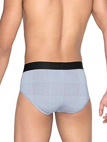 Image of XYXX Men's Blox Tencel Micromodal Regular Fit Printed Antimicrobial Briefs with No Marks Waistband (Pack of 2)