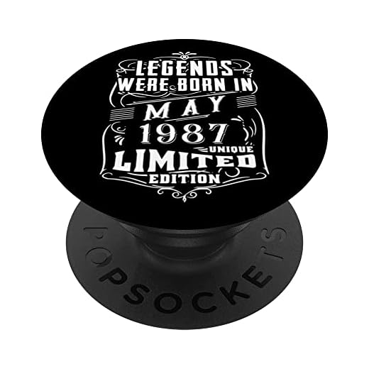 Cumpleaños Mayo 1987 Edición Limitada Regalo Legend May PopSockets PopGrip Intercambiable