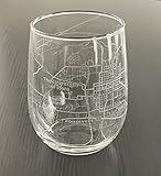 Or Something Stemless 17oz Wine Glass Urban City Map Iowa City Iowa