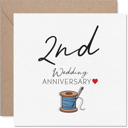 Carte anniversaire 2 ans, cousu avec amour