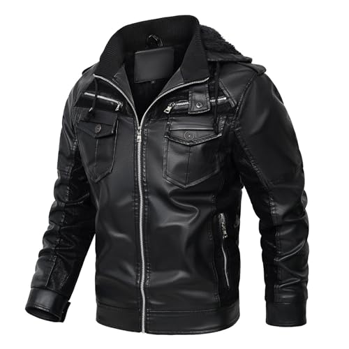 Chaqueta bomber negra para hombre talla XL miniatura 2
