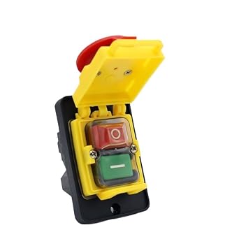 1PC KJD18 7 Pins Waterproof Electromagnetic Push Button Switch Emergency Stop Switches for Vessel Boat Grinding Machine